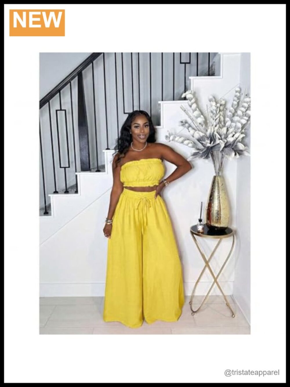 Two Piece Set Sleeveless Crop Top Wide Leg Pants Summer Beach - Picture 2 of 6